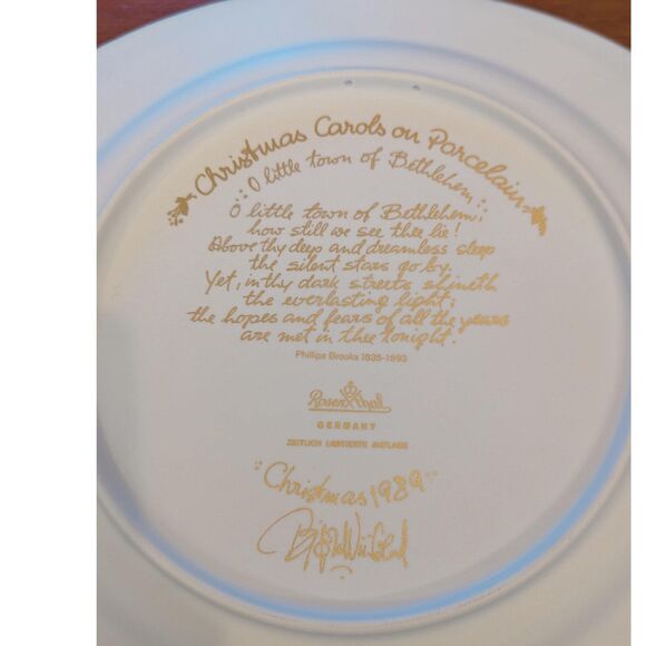 Bjørn Wiinblad Rosenthal, Christmas Plate in Porcelain from 1989 Studio Line - Picture 5 of 6